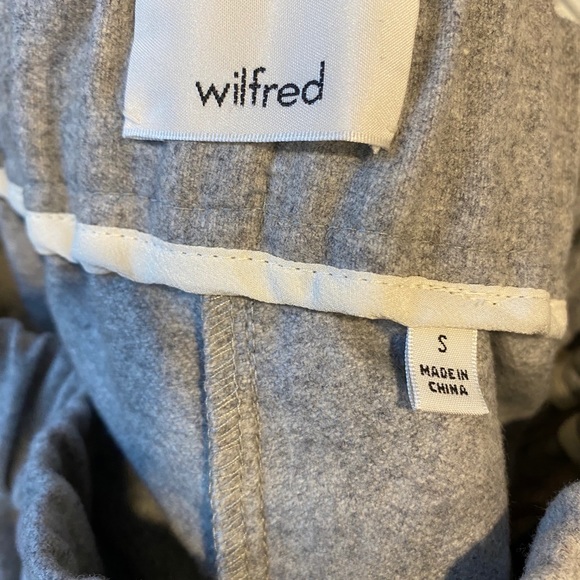 WILFRED | S Turquet Wool Pants Jogger Light Grey Elastic Waist Straight Slim Leg - Picture 5 of 8